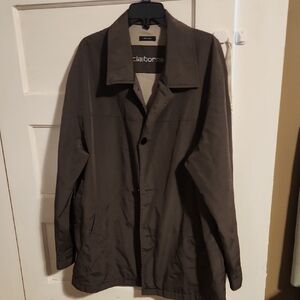Claiborne Men's Charcoal Trench Coat
